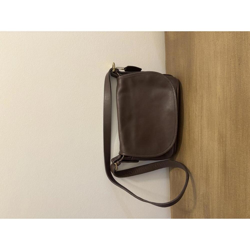 Designer Coach Brown Leather Shoulder Bag